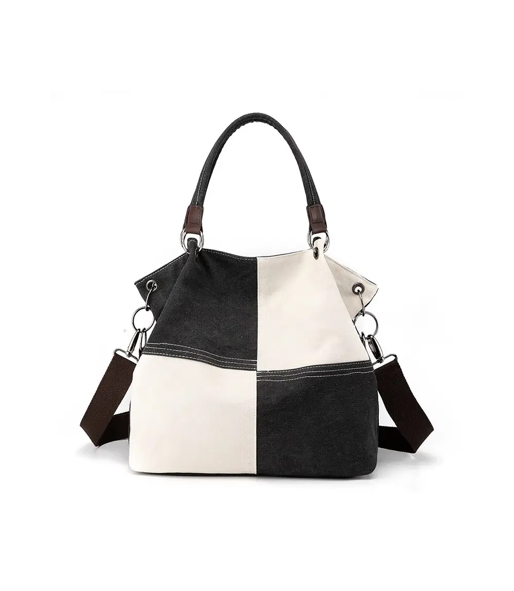 Women's Canvas Shoulder Tote Handbag – Casual Everyday Carry Bag with Spacious Storage